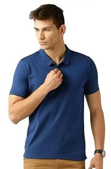 Poly Cotton Solid Half Sleeves Mens Polo T-shirt (Pack of 2)